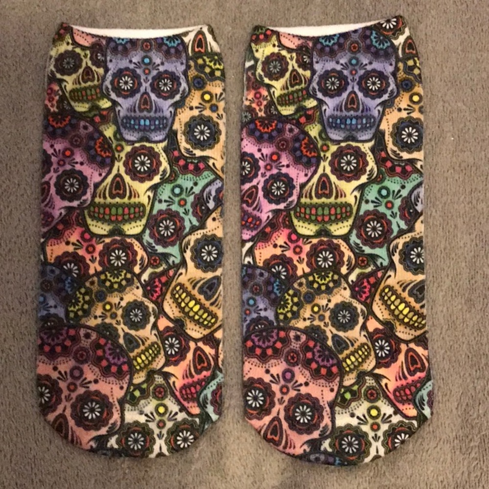 Sugar Skull Ankle Socks